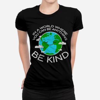 Be Kind Mother Earth Day Distressed Ladies Tee - Seseable