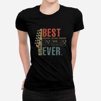 Best Guitar Dad Ever Music Vintage Father Day Gift Shirt Ladies Tee - Seseable
