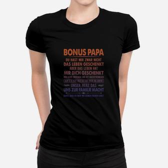 Bonus Papa Frauen Tshirt mit liebevoller Botschaft, Geschenkidee - Seseable