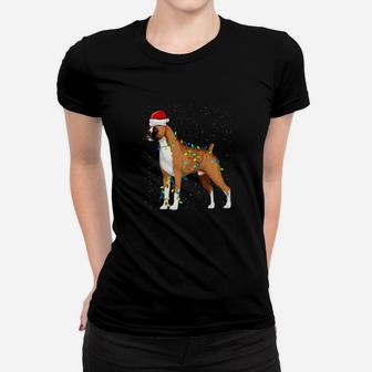 Boxer Christmas Boxer Dog Christmas Shirt Gift Ladies Tee - Seseable