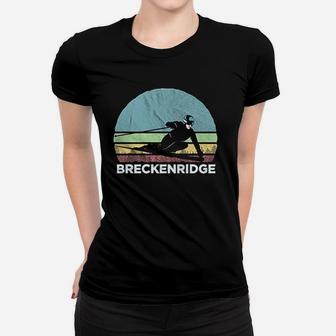 Breckenridge Ski Illustration Retro Vintage Breckenridge Ladies Tee - Seseable