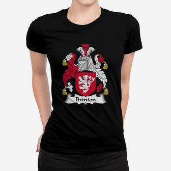 Brinton Family Crest Coat Of Arms British Family Crests Ladies Tee - Seseable