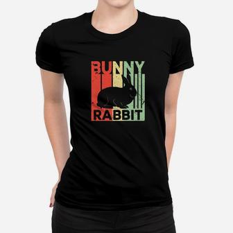 Bunny Rabbit Vintage Retro Unisex Premium Ladies Tee - Seseable