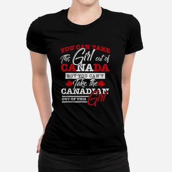 Canadian Girl Women Gifts Maple Leaf Canada Ladies Tee - Seseable