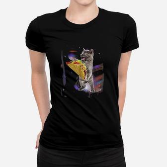Cat Taco In Space Funny Cat And Taco Lovers Ladies Tee - Seseable