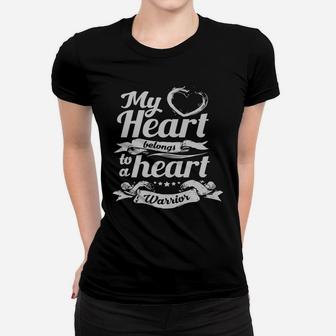 Chd Shirts - My Heart Belongs To A Heart Warrior Women T-shirt - Seseable