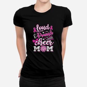 Cheer Mom Pink Month Loud Proud Cheerleading Ladies Tee - Seseable