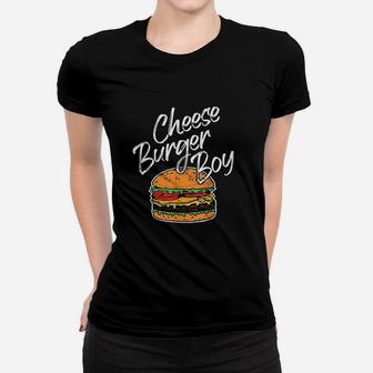 Cheeseburger Boy Burger Lover National Cheeseburger Day Ladies Tee - Seseable
