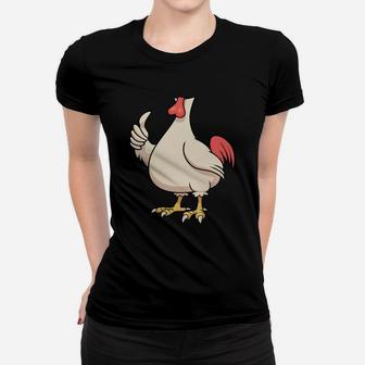 Chicken Costume T-shirt For Halloween Rooster Animal Cosplay Ladies Tee - Seseable