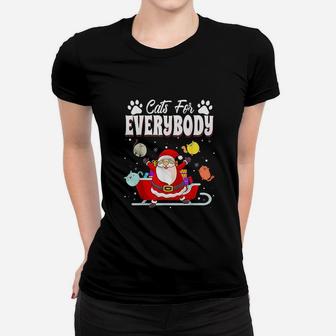 Christmas - Santa Claus Cats For Everybody Ladies Tee - Seseable