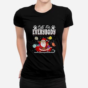 Christmas Santa Claus Cats For Everybody Ladies Tee - Seseable