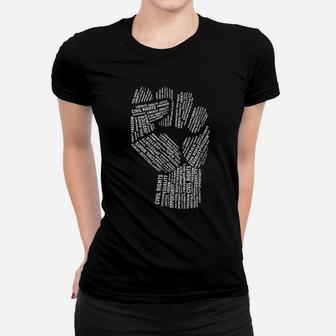 Civil Rights Equality Freedom Justice Fist Ladies Tee - Seseable