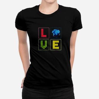 Climate Change Nature Lover Valentines Day Earth Day Ladies Tee - Seseable