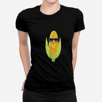 Corn Sunglasses Funny Corn Food Vegetable Ladies Tee - Seseable