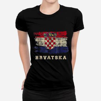 Croatia Soccer Football Croatian Jersey Hrvatska Ladies Tee - Seseable