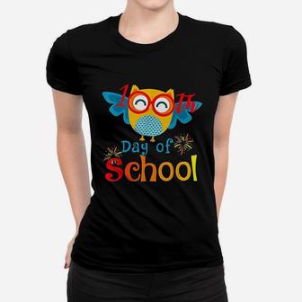 Cute 100th Day Of School Owl Lover 100 Days Teacher Ladies Tee - Seseable