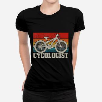 Cycologist Mountain Bike Mtb Vintage Cycling Funny Gift Ladies Tee - Seseable