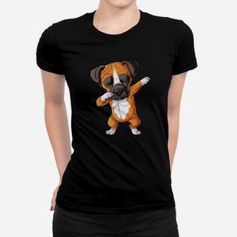 Dabbing Boxer Kids Boys Dog Puppy Lover Funny Dab Ladies Tee - Seseable