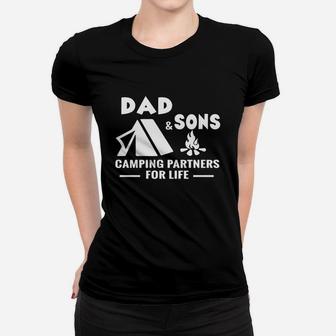 Dad And Son Camping Partner Ladies Tee - Seseable
