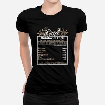 Dad Nutritional Facts Shirt T-shirt Ladies Tee - Seseable