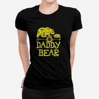 Daddy Bear Sunflower Funny Mother Father Gift Ladies Tee - Seseable