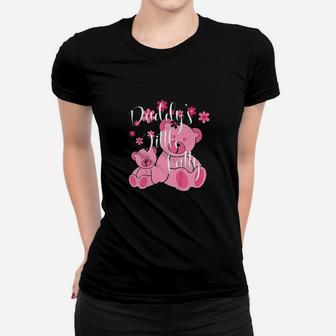 Daddy Little Fatty Cute Pink Bears Father Daughter Decor Ladies Tee - Seseable