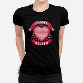 Daddys Little Valentine Cute Valentines Day Shirt For Kids Ladies Tee - Seseable