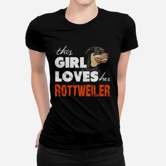 Dieses Mädchen Liebt Ihr Rottweiler 04Juli Frauen T-Shirt - Seseable