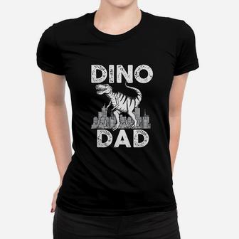 Dino Dad Dinosaur Family Matching Ladies Tee - Seseable