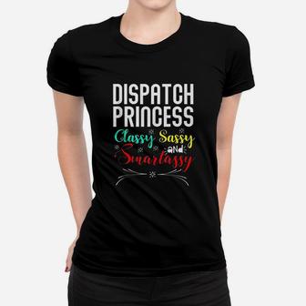 Dispatcher Princess Police Funny Christmas Employee Gifts Ladies Tee - Seseable