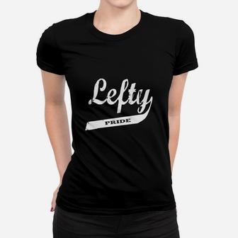 Distressed Lefty Pride Baseball Style Graphic T-shirt Ladies Tee - Seseable