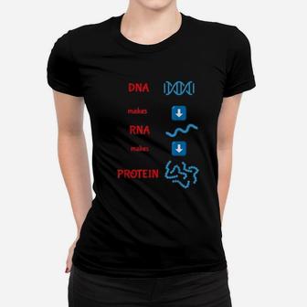 Dna Makes Rna Makes Protein Molecular Cell Biology Pun Ladies Tee - Seseable