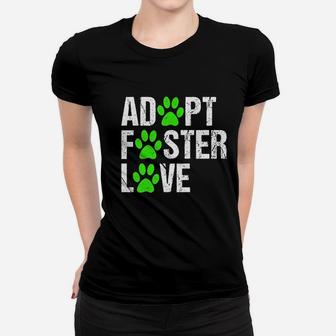 Dog Adoption Rescue Dogs Adopt Cat Shelter Paw Gift Ladies Tee - Seseable