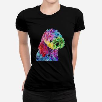 Dog Lover Gifts Colorful Cool Poodle Ladies Tee - Seseable