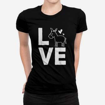 Donkey Love Cute Donkey Animal Outfit Gift Ladies Tee - Seseable