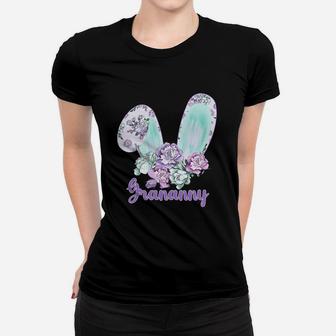 Easter Bunny With Flowers Grananny Great Family Gift For Women Ladies Tee - Seseable