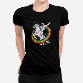 Einhorn Regenbogen Astronaut Frauen T-Shirt - Seseable