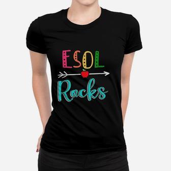 Esol Rocks Teacher Back To School Ladies Tee - Seseable