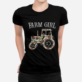 Farm Girl Loves Tractors Loves Life On The Farm Ladies Tee - Seseable