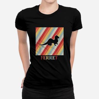 Ferret In Retro And Vintage 70's And 80's Style Ladies Tee - Seseable