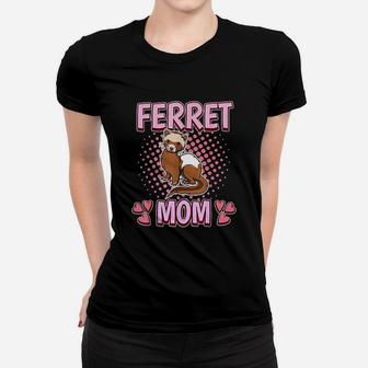Ferret Mom Mommy Mothers Day Ferret Ladies Tee - Seseable