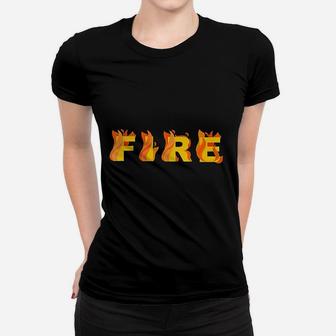 Fire Couple Matching Diy Last Minute Halloween Party Costume Ladies Tee - Seseable