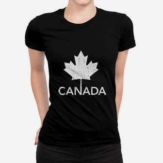 Flag Of Canada Vintage Canada Day Ladies Tee - Seseable