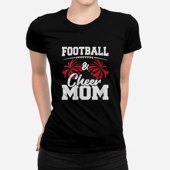 Football And Cheer Mom High School Sports Ladies Tee - Seseable