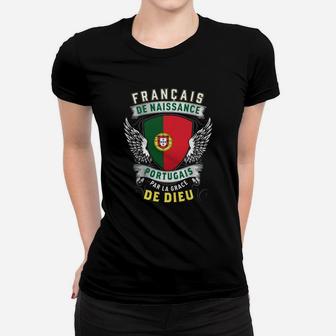 Französisch Geboren Portugiesisch Frauen Tshirt, Kultur Doppel-Erbe Design - Seseable