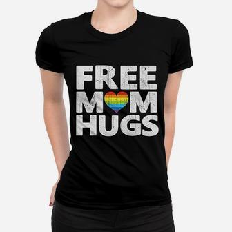 Free Mom Hugs Free Mom Hugs Rainbow Gay Pride Ladies Tee - Seseable