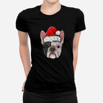 French Bulldog Santa Christmas Kids Boys Girls Gifts Ladies Tee - Seseable