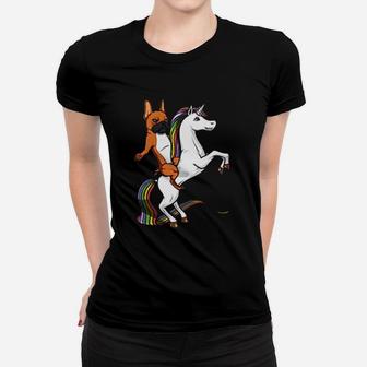 French Bulldog With Unicorn Rainbow Color Ladies Tee | Seseable UK