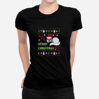 Fröhliche Weihnachten Panda Frauen Tshirt im Hässlichen Pullover-Stil - Seseable