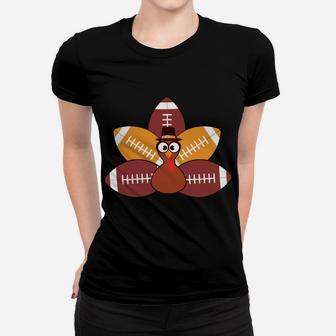 Funny Baby Turkey And Football Sport Lovers Women T-shirt - Seseable